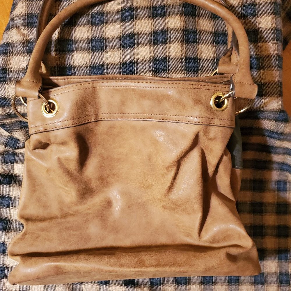Leather Patchwork Shoulder Bag - image 3
